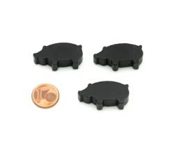 Pion sanglier ou cochon noir en bois 30 x 14 x 8 mm.