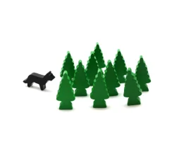 Pion sapin vert en bois 43x21x10 mm