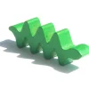 Pion serpent vert en bois 46 x 15 x 8 mm