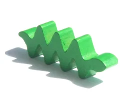 Pion serpent vert en bois 46 x 15 x 8 mm