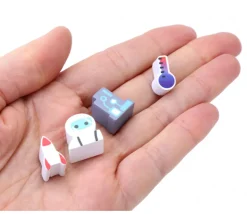 Pion thermomètre marqueur de température en bois - 16 x 8 x 10 mm