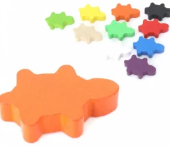 Pion Tortue en bois coloré 35 x 22 x 8 mm pour jeux