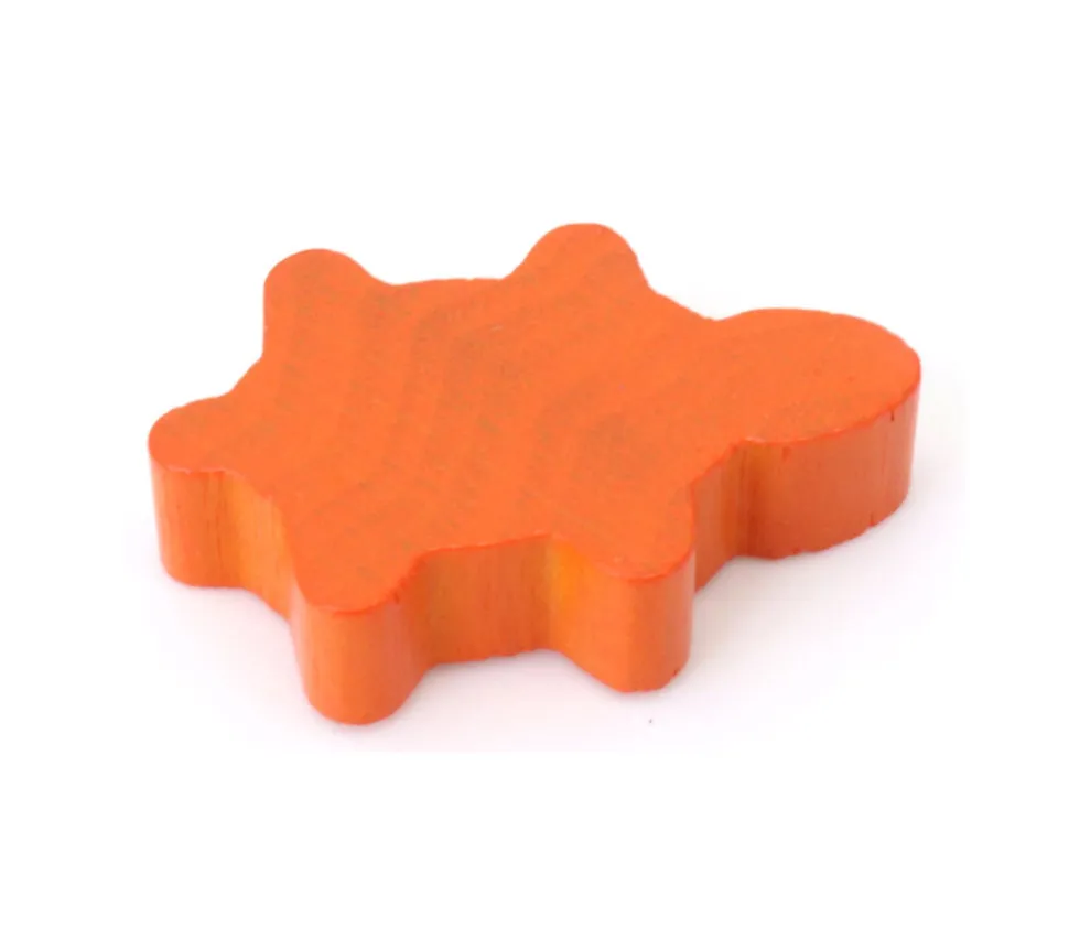 Pion Tortue en bois coloré 35 x 22 x 8 mm pour jeux