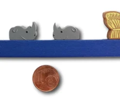 Pion tête de Rhinocéros en bois 15 x 15 x 10 mm