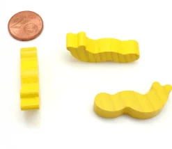 Pion ver de terre / chenille 36 x 16 x 8 mm jaune