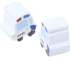 Pion voiture de police en bois - 15 x 14 x 10 mm