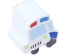 Pion voiture de police en bois - 15 x 14 x 10 mm