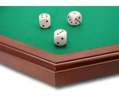 Piste à dés bois octogonale 38 cm - fabrication France