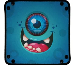 Piste de dés monstre cyclope bleu 21x 21 cm