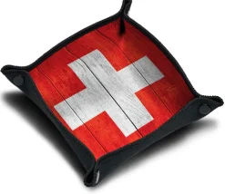 Piste de dés drapeau Suisse 21x 21 cm