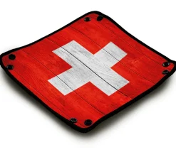 Piste de dés drapeau Suisse 21x 21 cm