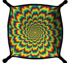 Piste de dés Fleur de feu 21 cm x 21 cm