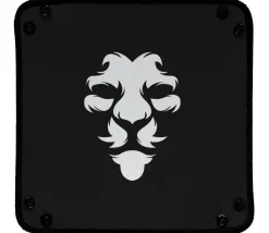 Piste de dés noire motif Lion Blanc 21 cm