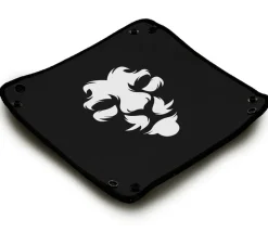 Piste de dés noire motif Lion Blanc 21 cm