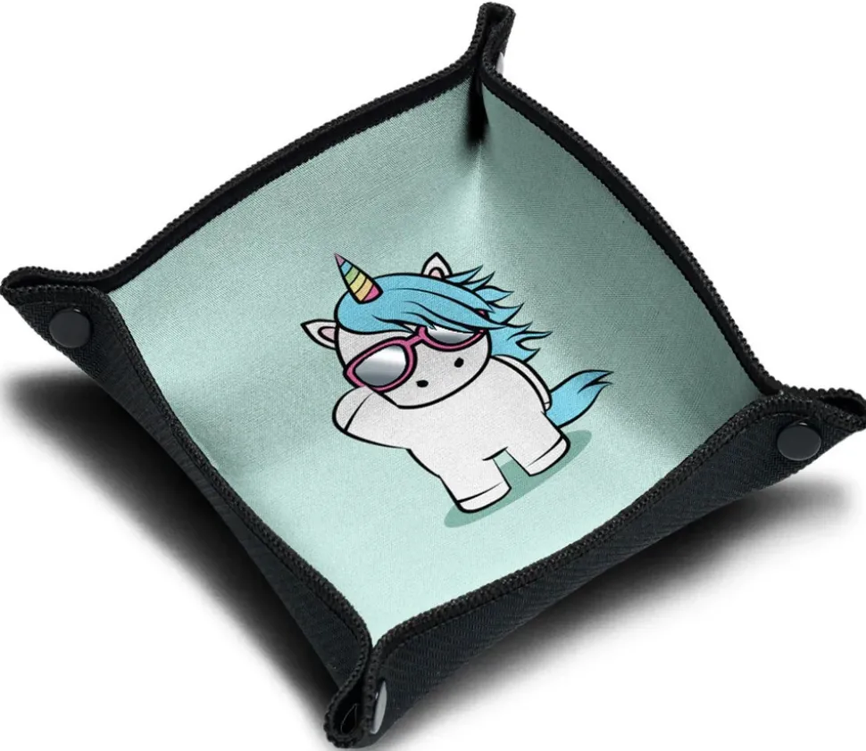 Piste de dés souple licorne 21x 21 cm