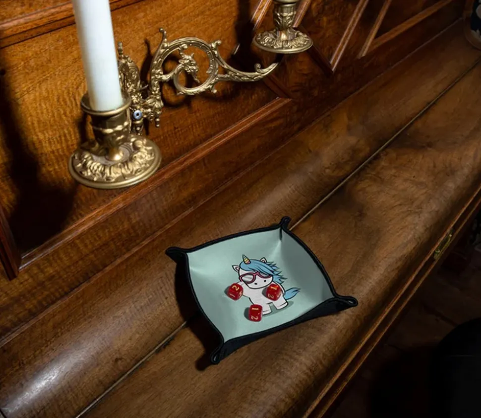 Piste de dés souple licorne 21x 21 cm