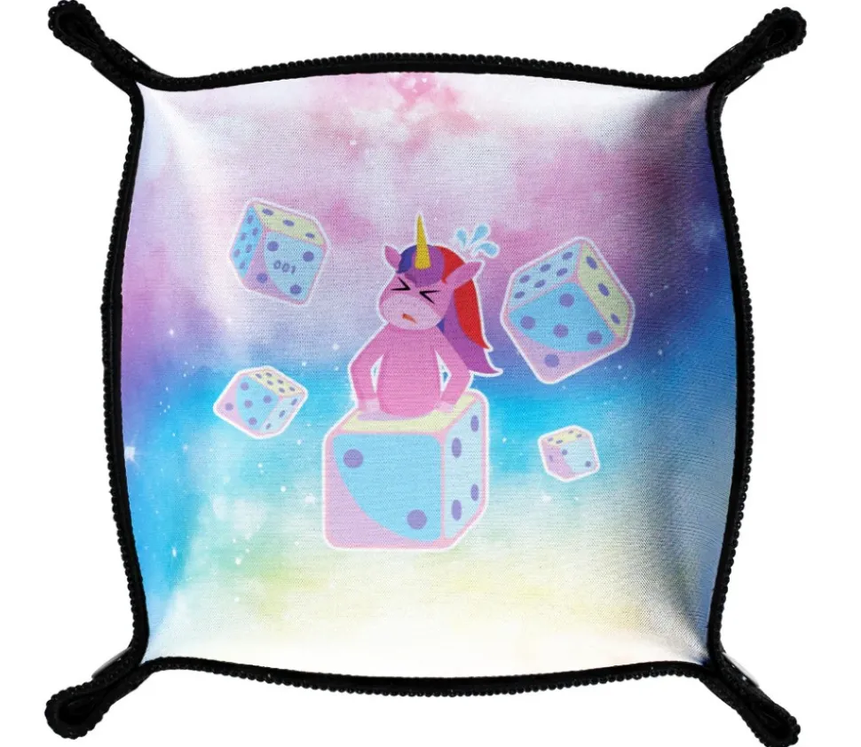 Piste de dés souple Licorne magique - 21x21 cm