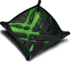 Piste de dés souple verte et noire 21x 21 cm