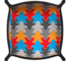 Piste de dés souples meeples multicolores 21 cm x 21cm