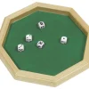 Piste dés à jouer en bois 25.7 cm octogonale