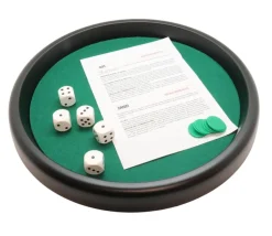 Piste dés à jouer ronde simple 33 cm 421 yams