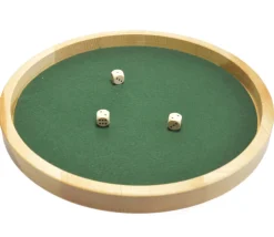 Piste dés bois ronde 36 cm - fabrication France