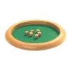 Piste dés en bois ronde de 30 cm avec 6 dés bois