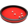 Piste dés rouge et noire de 30 cm avec 5 dés