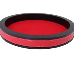 Piste dés rouge et noire de 30 cm avec 5 dés