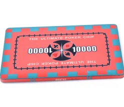 Plaque céramique rose poker valeur 10 000 - 40 gr