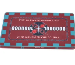 Plaque céramique rouge poker valeur 1000000 - 40 gr