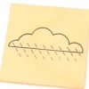 Plaquette nuage de 6,9 cm en bois
