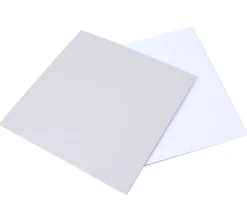 Plateau blanc rigide carré 20 x 20 cm neutre