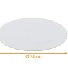 Plateau de jeux ROND blanc brilllant 24 cm de diamètre