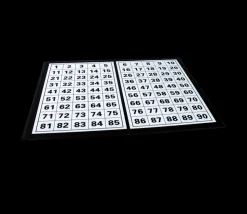 Plateau pliable contrôle loto tirage jetons 1 à 90