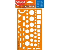 Pochoir traces formes géométriques normographe technique