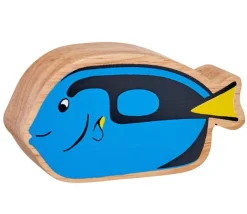 Poisson bleu en bois 8 x 4.2 x 2.6 cm