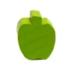 Pomme en bois verte de 16x18x8 mm
