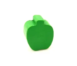 Pomme en bois verte de 16x18x8 mm