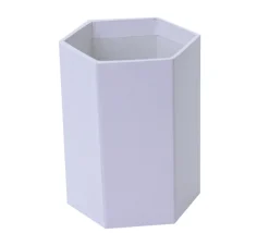 Pot à crayons hexagonal 10 cm