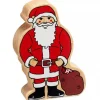 Père Noël en bois 105 x 74 x 25 mm personnage jeu