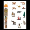 Préhistoire : set 12 figurines livrées avec tube de rangement