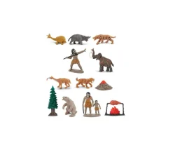 Préhistoire : set 12 figurines livrées avec tube de rangement