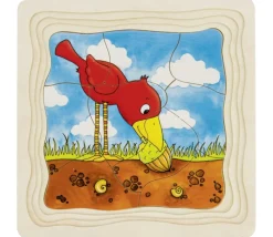 Puzzle à 4 étages en bois : Cycle de l'arbre