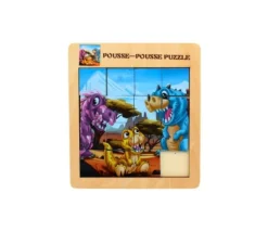 Puzzle - casse tête en bois 2 en 1 Dinosaures