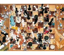 Puzzle 1000 pièces échiquier fou - Black or White de Degano. Heye