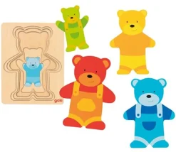 Puzzle à étages en bois Ours
