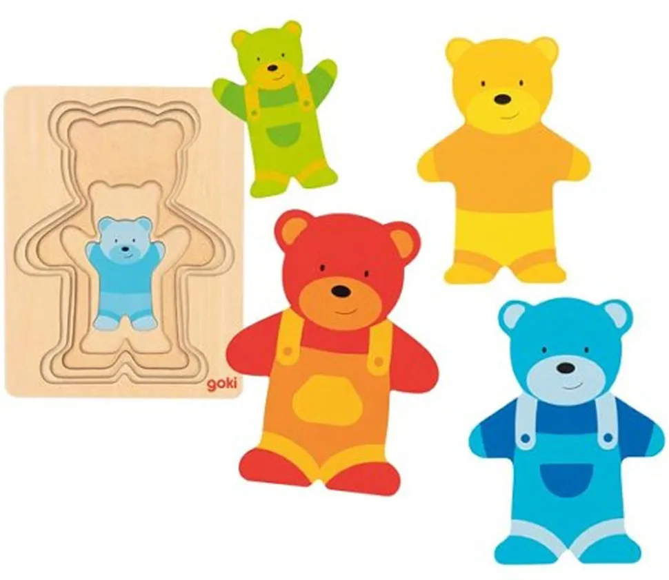 Puzzle à étages en bois Ours