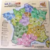 Puzzle bois Carte de France dans cadre 29,9 cm