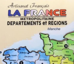 Puzzle bois Carte de France dans cadre 29,9 cm